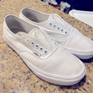 ALL WHITE Vans Authentic True Whites
